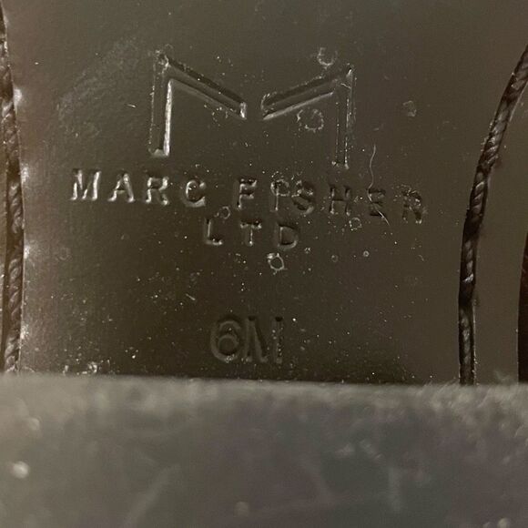 Marc Fisher Obrra Western Black Suede Ankle Boots - Picture 6 of 6